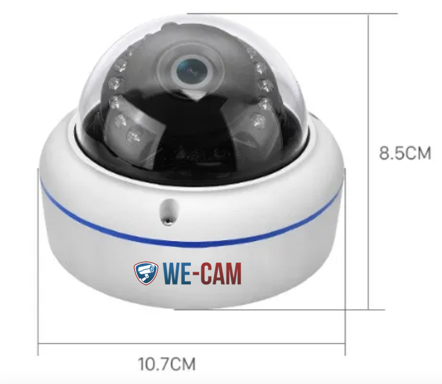 Caméra dôme IP Intérieur/Extérieur HD 8MP/1080P, 4K, Audio, Détection IA, Vision nocturne