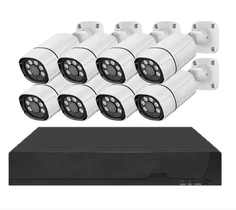 Kit de vidéosurveillance filaire, extérieur 4mp ip 8 canaux, vision nocturne...