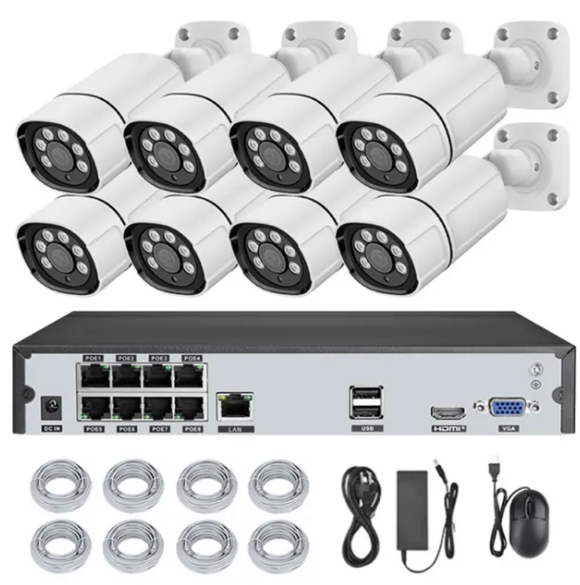 Kit de vidéosurveillance filaire, extérieur 4mp ip 8 canaux, vision nocturne... – Image 2