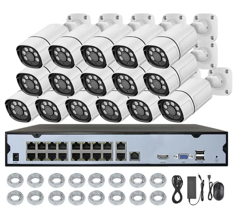 Kit de vidéosurveillance filaire, extérieur 4mp ip 16 canaux, vision nocturne... – Image 2