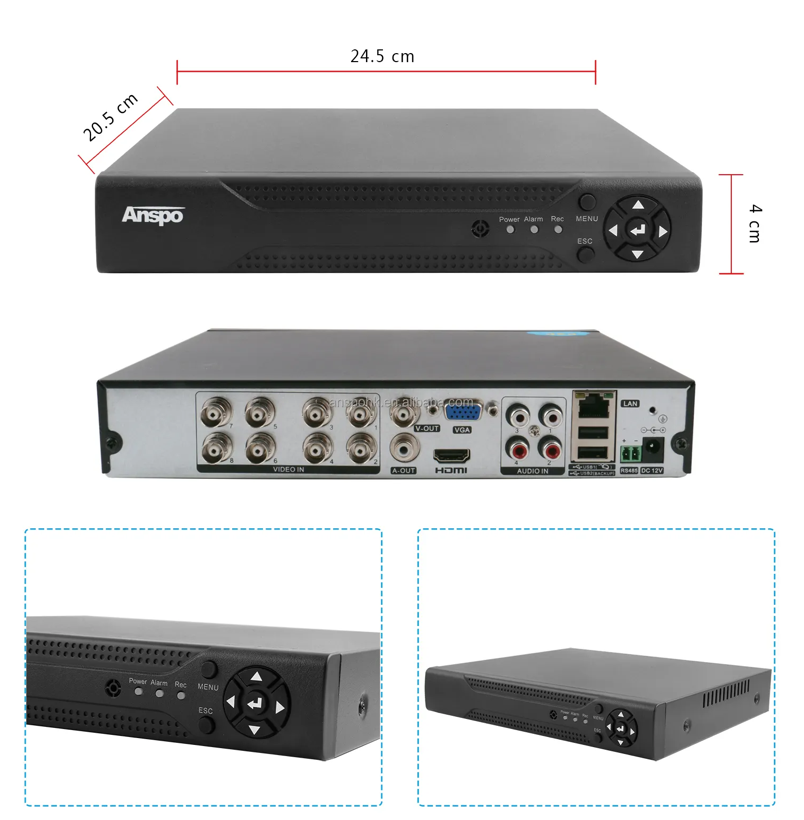 Kit de vidéosurveillance filaire 8Ch, 2mp – Image 3