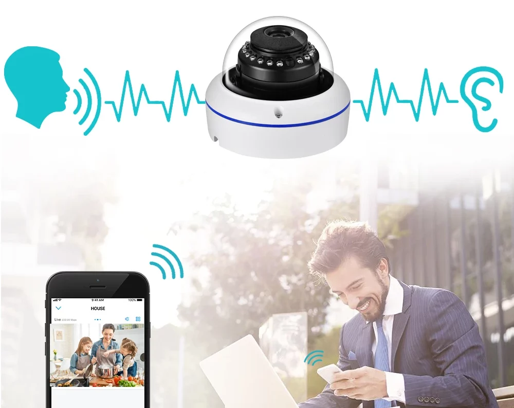 Caméra de surveillance dôme extérieure/intérieur IP 4MP/5MP – Image 4