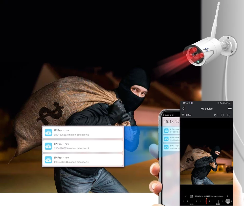 kit de vidéosurveillance 3MP IP NVR 8CH sans fil avec écran 12 LCD – Image 3