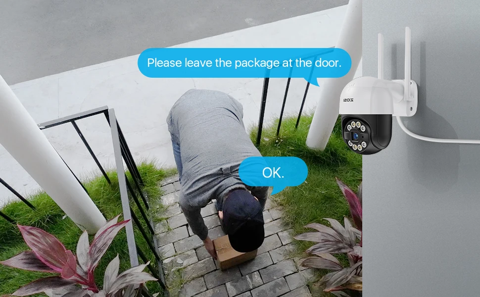 Kit vidéosurveillance intérieure/extérieure wifi PTZ avec écran LCD 12,5 – Image 6