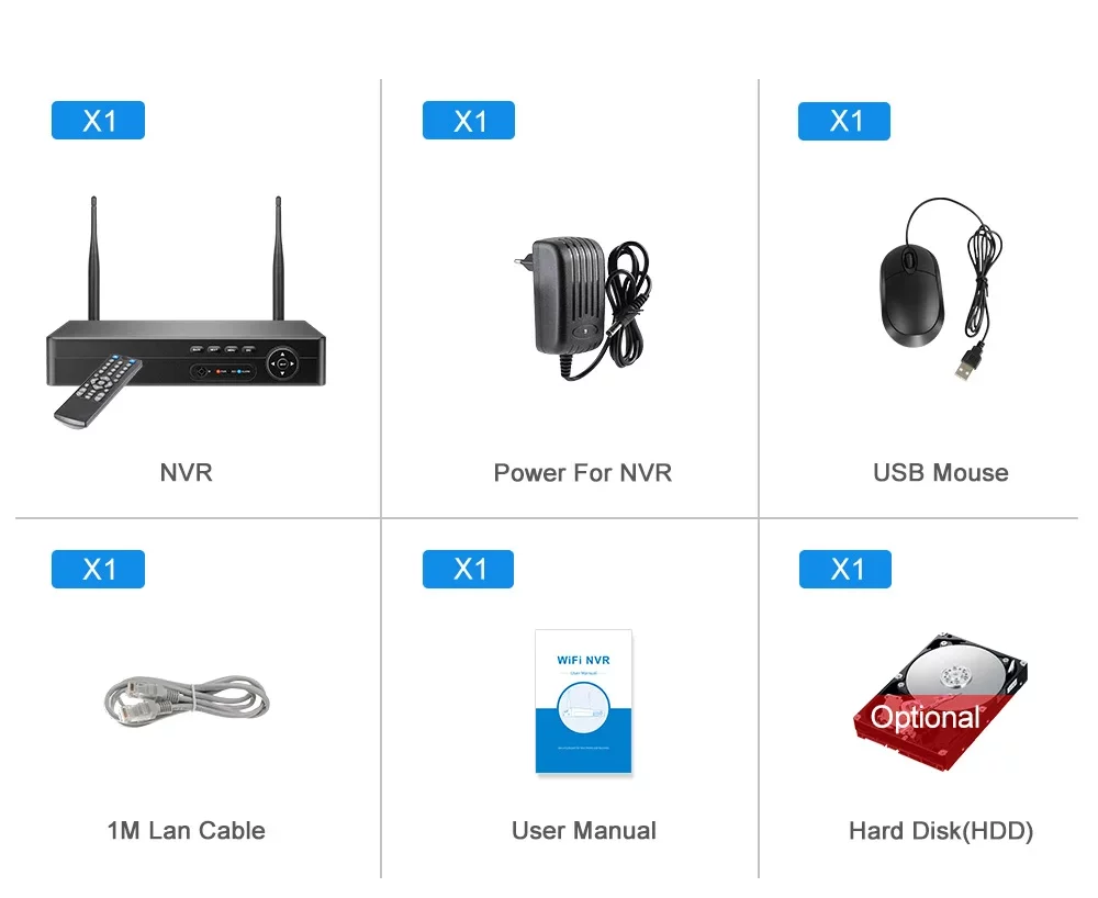 Enregistreur NVR pour Caméra de surveillance IP WiFi HD 4MP/5MP 8 Canaux – Image 6