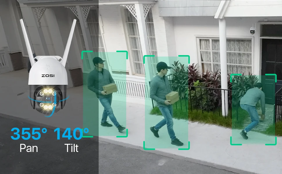 Kit vidéosurveillance intérieure/extérieure wifi PTZ avec écran LCD 12,5 – Image 4