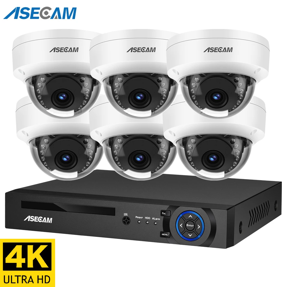 kit de Vidéosurveillance filaire, extérieur/intérieur 8MP 4K, de la marque AseCam
