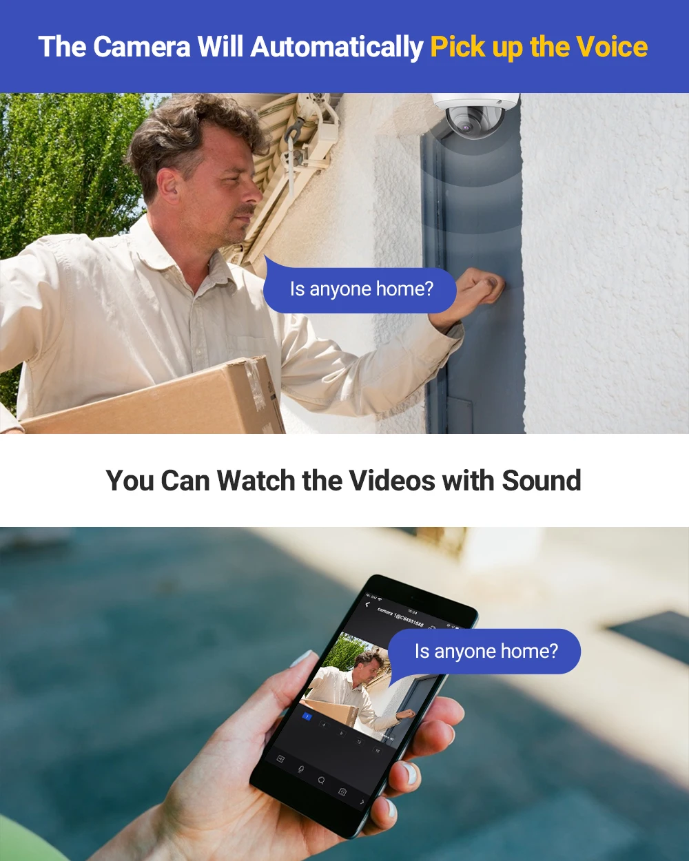 Kit de caméra de surveillance, extérieur et intérieur, 5MP, 8CH – Image 2