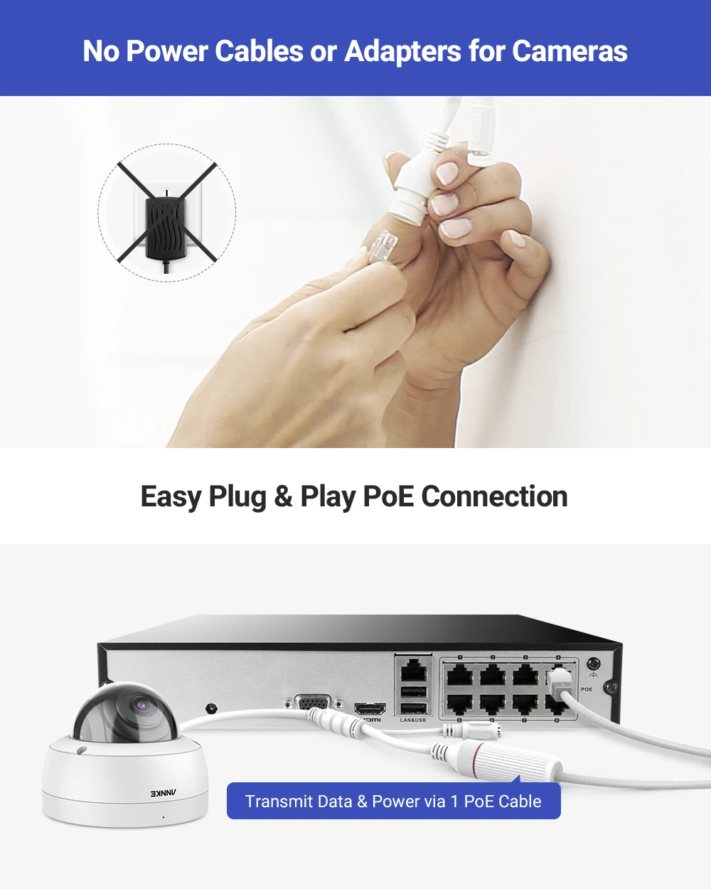 Kit de caméra de surveillance, extérieur et intérieur, 5MP, 8CH – Image 5