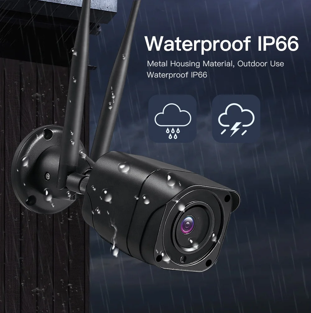 Caméra Bullet extérieur/intérieur WiFi 5MP Audio bidirectionnel, Vision nocturne – Image 2