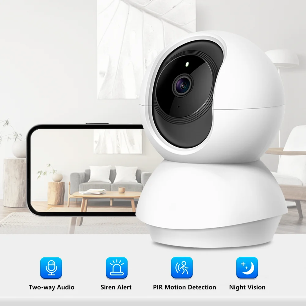 Mini caméra dôme IP WiFi 1080P intérieure Vision nocturne