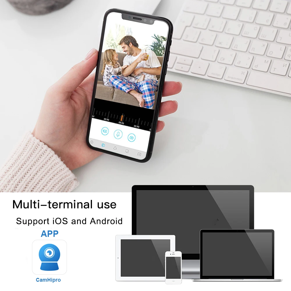 Caméra Bullet extérieur/intérieur WiFi 5MP Audio bidirectionnel, Vision nocturne – Image 4