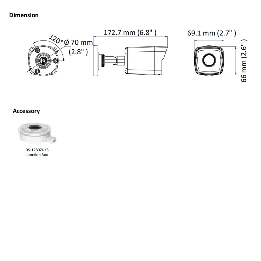 Caméra Bullet 2MP filaire Extérieur/intérieur de la marque Hikvision (Sony) – Image 6