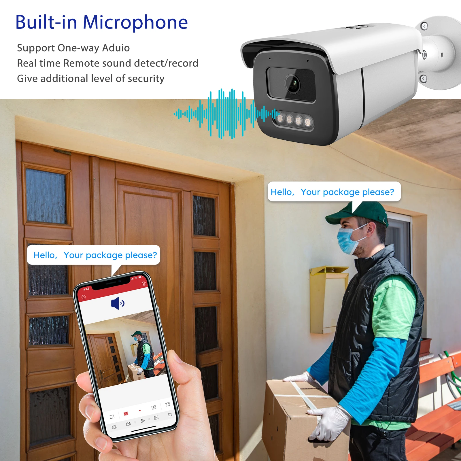 Caméra bullet extérieure/intérieur filaire IP PoE 8MP/4K Vikylin-HIKVISION – Image 5