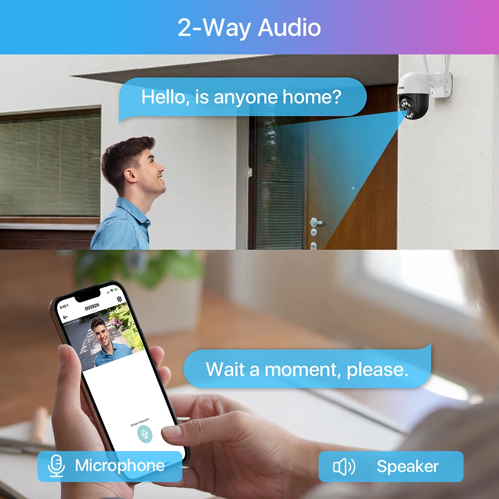 Kit de vidéosurveillance, PTZ Wifi 2K, 3mp, 8CH, extérieur/intérieur – Image 6